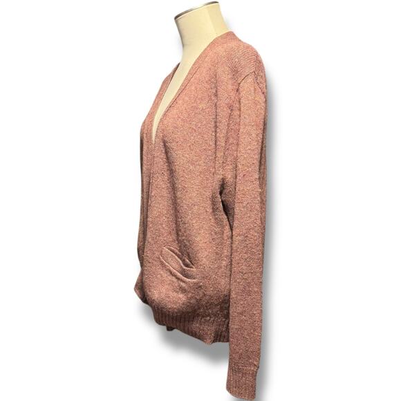 VINTAGE Campus Wool Sweater Marbled Heather Mauve Large - Picture 4 of 5